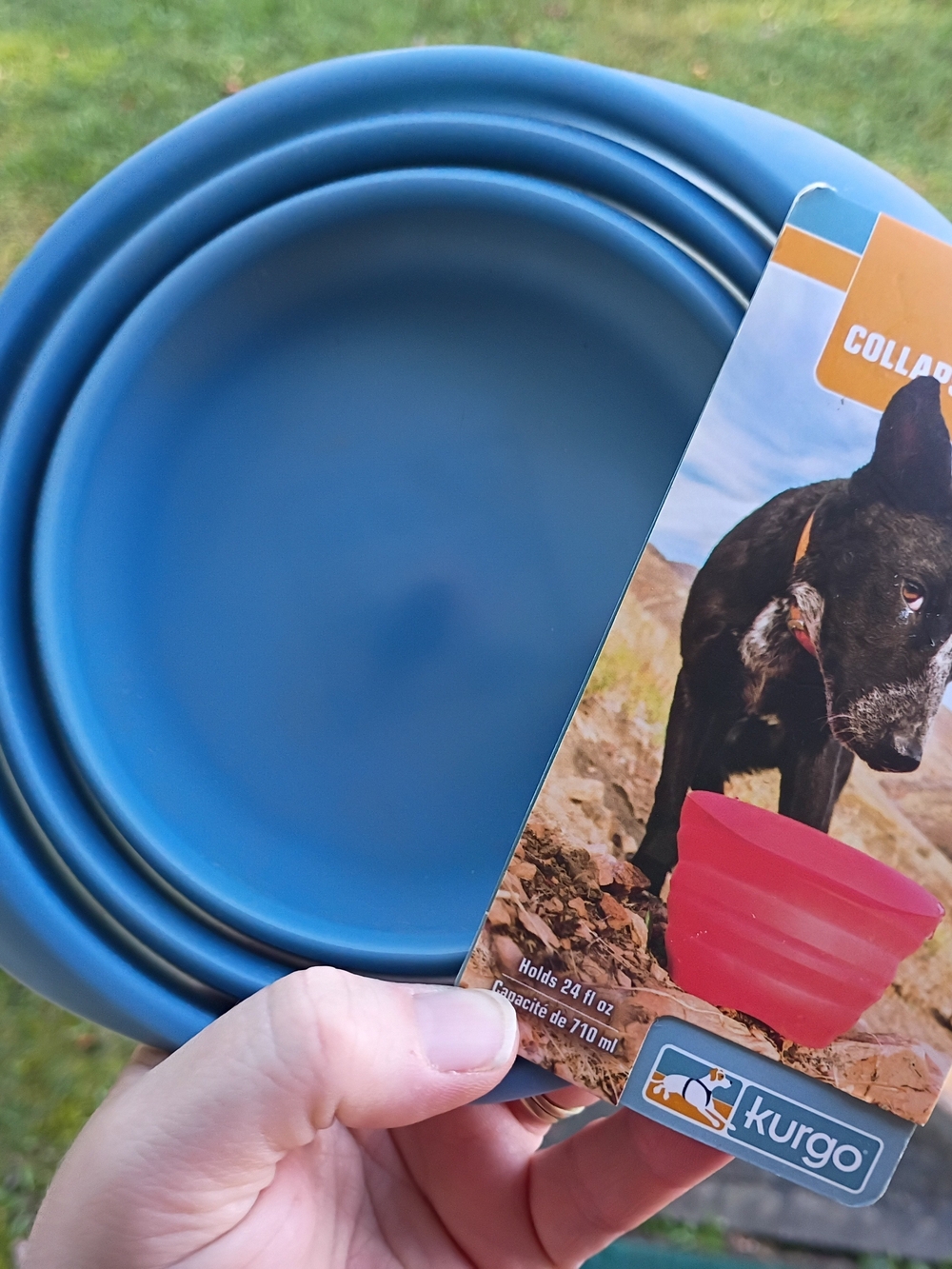 Kurgo Collaps-A-Bowl Travel Dog Bowl Blue